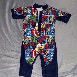 Marvel Superhero Kids Bodysuit - Blue and Red
